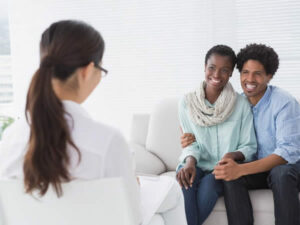 No consultório do terapeuta